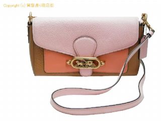 コーチ コーチ COACH レザー 2WAY ショルダーバッグ 91070 ピンク/ブラウン/オレンジ 【 SA532958 】の基本紹介画像