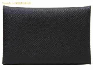 エルメス エルメス HERMES カードケース カルヴィ ブラック ヴォーエプソン W刻印 【 SA532973 】の基本紹介画像