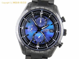 シチズン アテッサ シチズン CITIZEN メンズ腕時計 アテッサ ACT Line HAKUTO-R コラボレーションモデル AT8285-68Z エコドライブ 電波時計 ブラックチタン 2700本限定 【 SA66640 】の基本紹介画像