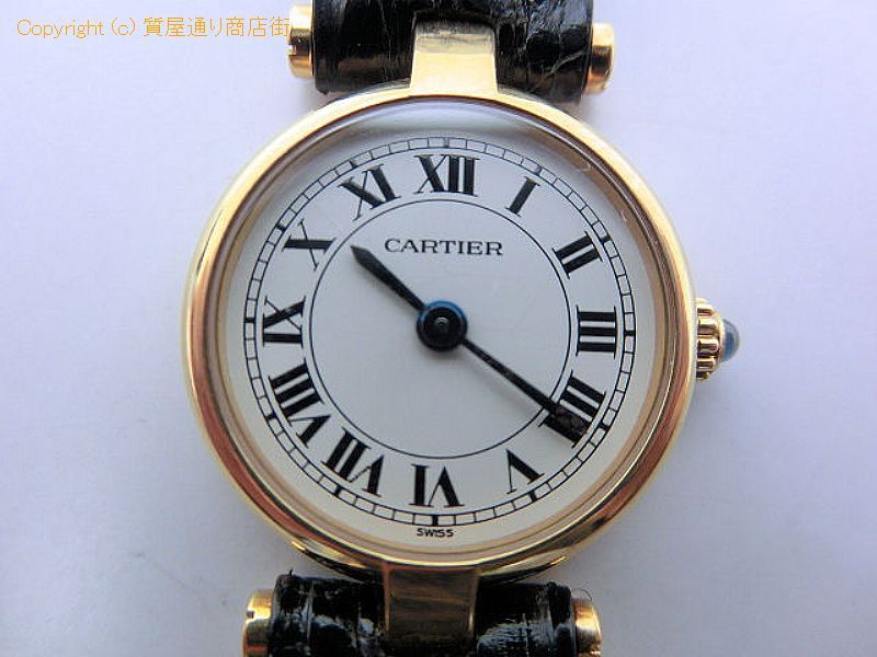 カルティエ Cartier/カルティエ 18K/革ベルト 866010 クォーツ 婦人 