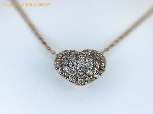 K18 18金 ダイヤモンド ハート パヴェ ネックレス NC 40cm 【 TM2004059 】の基本紹介画像 K18 18金 ダイヤモンド ハート パヴェ ネックレス NC 40cm 【 TM2004059 】の基本紹介画像