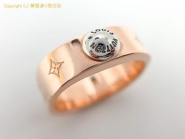 Louis Vuitton ルイヴィトン バーグ ナノグラム ピンクゴールド リング M Sサイズ 約9号 指輪 質屋通り商店街 78 St