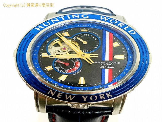 HUNTING WORLD ハンティングワールド HW993 アディショナルタイム 腕時計 自動巻 AT - 質屋通り商店街[78-ST]