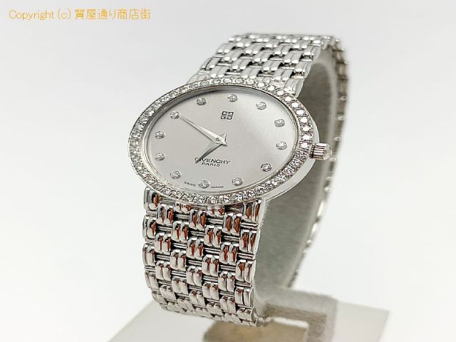 GIVENCHY ジバンシー 750 18金ホワイトゴールド 金無垢 12PD ダイヤベゼル レディース 腕時計 クオーツ 電池式 【 TM2007024 】の基本紹介画像 GIVENCHY ジバンシー 750 18金ホワイトゴールド 金無垢 12PD ダイヤベゼル レディース 腕時計 クオーツ 電池式 【 TM2007024 】の基本紹介画像