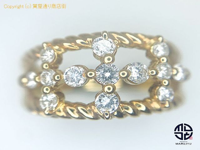 K18 18金イエローゴールド ダイヤモンド リング 指輪 12号 【 TM1907033 】の基本紹介画像 K18 18金イエローゴールド ダイヤモンド リング 指輪 12号 【 TM1907033 】の基本紹介画像