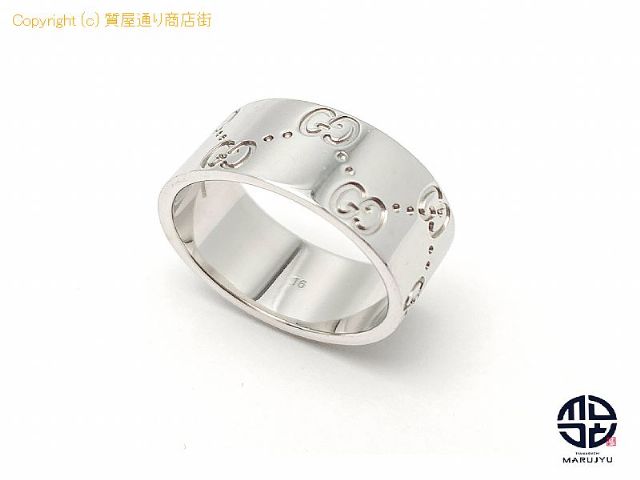 グッチ GUCCI グッチ 750 18金ホワイトゴールド アイコン ワイド リング 指輪 16号(実寸15号) 約9.7g 【 TM2101073 】の基本紹介画像 グッチ GUCCI グッチ 750 18金ホワイトゴールド アイコン ワイド リング 指輪 16号(実寸15号) 約9.7g 【 TM2101073 】の基本紹介画像