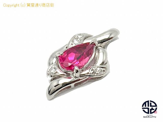 PT900 プラチナ レッドトルマリン ルベライト ダイヤモンド ペンダント チャーム 証明書付き 【 TM2101076 】の基本紹介画像 PT900 プラチナ レッドトルマリン ルベライト ダイヤモンド ペンダント チャーム 証明書付き 【 TM2101076 】の基本紹介画像