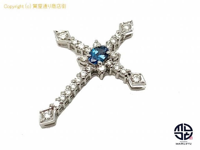 K18WG 18金ホワイトゴールド アレキサンドライト ダイヤモンド クロス ペンダント チャーム 証明書付き 【 TM2103137 】の基本紹介画像 K18WG 18金ホワイトゴールド アレキサンドライト ダイヤモンド クロス ペンダント チャーム 証明書付き 【 TM2103137 】の基本紹介画像
