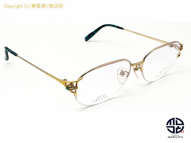 京セラ CRESCENT VERT クレサンベール CV-43 K18Dec 一部18金 メガネ 眼鏡 フレーム 合成エメラルド ダイヤモンド 【 TM2103014 】の基本紹介画像 京セラ CRESCENT VERT クレサンベール CV-43 K18Dec 一部18金 メガネ 眼鏡 フレーム 合成エメラルド ダイヤモンド 【 TM2103014 】の基本紹介画像