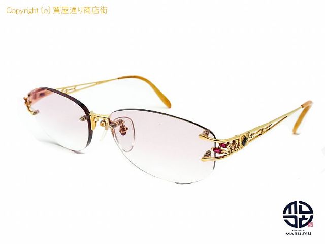 京セラ CRESCENT VERT クレサンベール CV-63 K18 18金イエローゴールド メガネ 眼鏡 フレーム 合成ルビー ダイヤモンド 総重量約38.8g 【 TM2104044 】の基本紹介画像 京セラ CRESCENT VERT クレサンベール CV-63 K18 18金イエローゴールド メガネ 眼鏡 フレーム 合成ルビー ダイヤモンド 総重量約38.8g 【 TM2104044 】の基本紹介画像