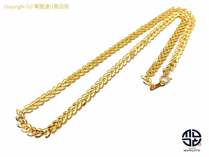 K24 純金 デザイン ネックレス チェーン NC 約43cm 約11.4g - 質屋通り商店街[78-ST]