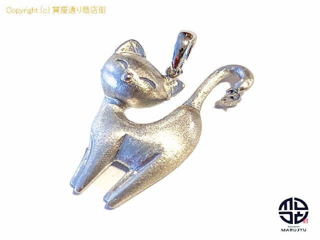 K18WG 18金ホワイトゴールド ダイヤ 猫 ネコ ペンダント チャーム ダイヤ0.07ct 【 TM2108052 】の基本紹介画像 K18WG 18金ホワイトゴールド ダイヤ 猫 ネコ ペンダント チャーム ダイヤ0.07ct 【 TM2108052 】の基本紹介画像