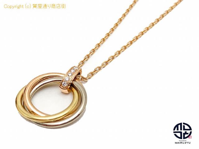 カルティエ CARTIER カルティエ 750 18金スリーゴールド トリニティ ダイヤモンド ネックレス アクセサリー 【 TM2201045 】の基本紹介画像 カルティエ CARTIER カルティエ 750 18金スリーゴールド トリニティ ダイヤモンド ネックレス アクセサリー 【 TM2201045 】の基本紹介画像