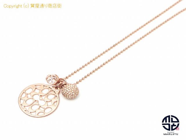 コーチ COACH コーチ ラインストーン ピンクゴールドカラー ネックレス アクセサリー 【 TM2202117 】の基本紹介画像 コーチ COACH コーチ ラインストーン ピンクゴールドカラー ネックレス アクセサリー 【 TM2202117 】の基本紹介画像