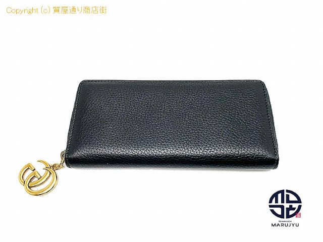 グッチ GUCCI  グッチ GGマーモント 黒 ブラック カーフ ラウンドファスナー長財布 サイフ 409392 ジッピーウォレット 【 TM2304023 】の基本紹介画像 グッチ GUCCI  グッチ GGマーモント 黒 ブラック カーフ ラウンドファスナー長財布 サイフ 409392 ジッピーウォレット 【 TM2304023 】の基本紹介画像