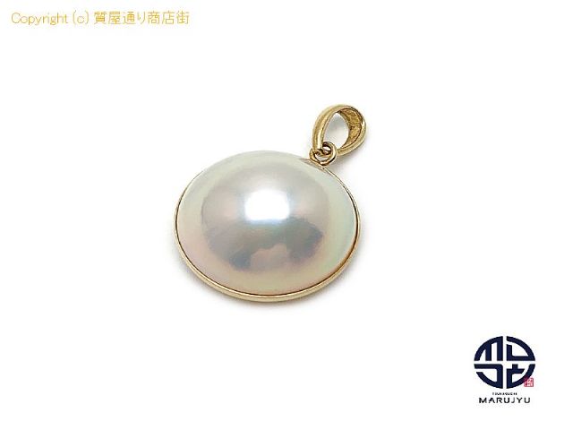 K18 18金イエローゴールド マベパール 真珠 約14.5mm ペンダント チャーム トップ アクセサリー 【 TM2310051 】の基本紹介画像 K18 18金イエローゴールド マベパール 真珠 約14.5mm ペンダント チャーム トップ アクセサリー 【 TM2310051 】の基本紹介画像