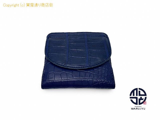 クロコダイル RODANIA ロダニア クロコダイル ネイビー コンパクト財布 サイフ アイリッシュブルー 【 TM2311196 】の基本紹介画像 クロコダイル RODANIA ロダニア クロコダイル ネイビー コンパクト財布 サイフ アイリッシュブルー 【 TM2311196 】の基本紹介画像