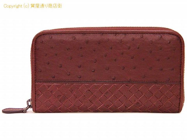 ボッテガ ヴェネタ ボッテガヴェネタ イントレチャート ラウンドファスナー長財布 ジップアラウンドウォレット オーストリッチ 114076 ボルドー 【 SA5288902 】の基本紹介画像 ボッテガ ヴェネタ ボッテガヴェネタ イントレチャート ラウンドファスナー長財布 ジップアラウンドウォレット オーストリッチ 114076 ボルドー 【 SA5288902 】の基本紹介画像