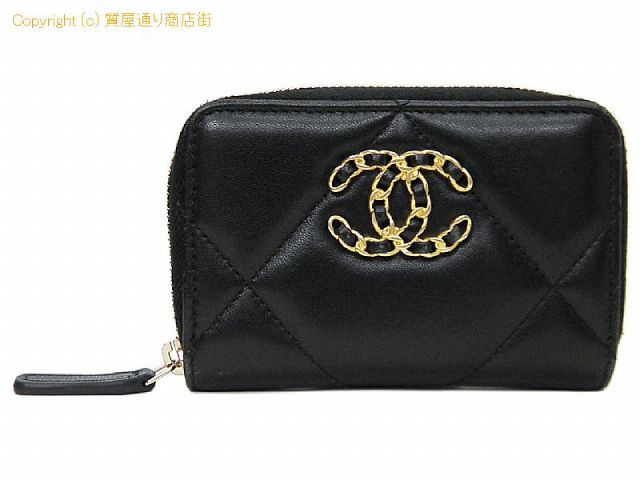 シャネル シャネル CHANEL ラムスキン CHANEL19 コインケース/カードケース AP0949 ブラック ゴールド金具 【 SA532486 】の基本紹介画像 シャネル シャネル CHANEL ラムスキン CHANEL19 コインケース/カードケース AP0949 ブラック ゴールド金具 【 SA532486 】の基本紹介画像