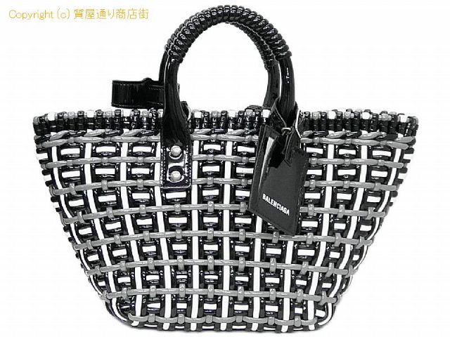 バレンシアガ バレンシアガ BALENCIAGA ビストロXS バスケット 2WAY ハンドバッグ 671342 ブラック/ホワイト/グレー 【 SA532487 】の基本紹介画像 バレンシアガ バレンシアガ BALENCIAGA ビストロXS バスケット 2WAY ハンドバッグ 671342 ブラック/ホワイト/グレー 【 SA532487 】の基本紹介画像