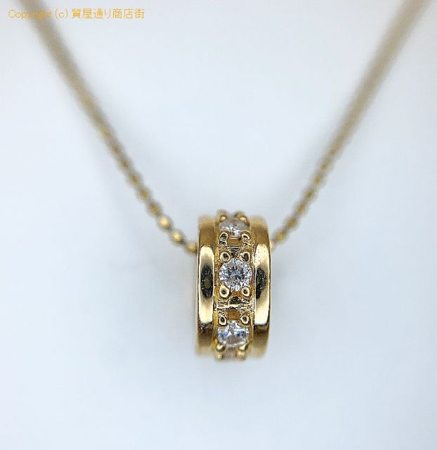 K18 18金 ダイヤモンド 輪っか ネックレス NC 40cm 【 TM2004057 】のオプション紹介画像(1)