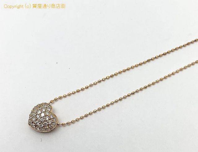 K18 18金 ダイヤモンド ハート パヴェ ネックレス NC 40cm 【 TM2004059 】のオプション紹介画像(4) K18 18金 ダイヤモンド ハート パヴェ ネックレス NC 40cm 【 TM2004059 】のオプション紹介画像(4)