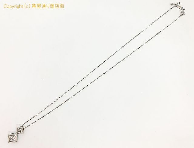 PT900 K18WG プラチナ 18金 ミステリーセッティング ダイヤモンド ネックレス D1.00 45cm 【 TM2005015 】のオプション紹介画像(4)