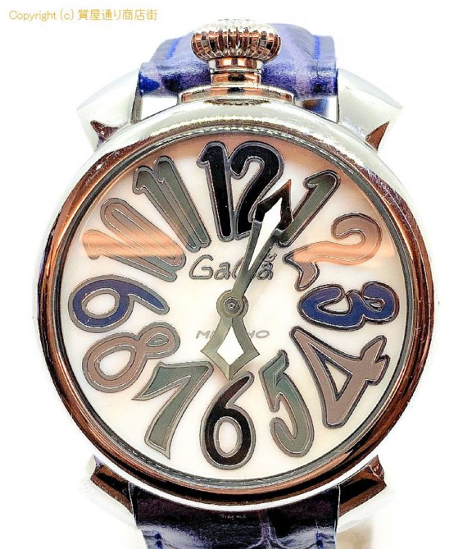 在庫限り特価 ドロンジョ様専用 シェル文字盤 マヌアーレ40 ガガミラノ 腕時計(アナログ)