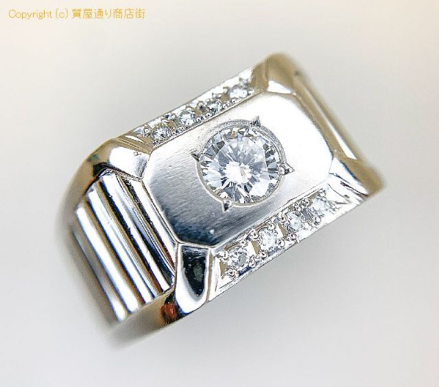 PT900 プラチナ ダイヤモンド 印台 メンズ リング D0.437ct 指輪 20号 【 TM2005089 】のオプション紹介画像(4)