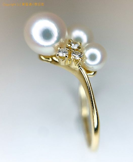 ミキモト MIKIMOTO ミキモト K18 18金イエローゴールド アコヤパール 3P リング 指輪 6号 【 TM2005087 】のオプション紹介画像(2) ミキモト MIKIMOTO ミキモト K18 18金イエローゴールド アコヤパール 3P リング 指輪 6号 【 TM2005087 】のオプション紹介画像(2)