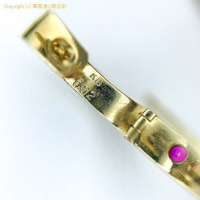K18 18金イエローゴールド ルビー 輪っか状 フープ ピアス ルビー0.52/0.52ct 【 TM2005149 】のオプション紹介画像(3) K18 18金イエローゴールド ルビー 輪っか状 フープ ピアス ルビー0.52/0.52ct 【 TM2005149 】のオプション紹介画像(3)