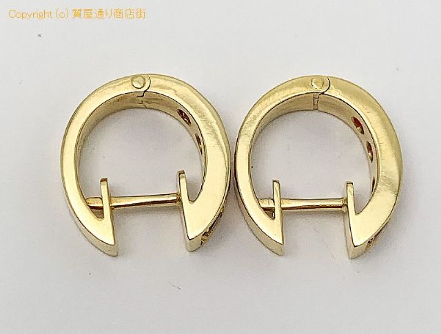K18 18金イエローゴールド ルビー 輪っか状 フープ ピアス ルビー0.52/0.52ct 【 TM2005149 】のオプション紹介画像(5) K18 18金イエローゴールド ルビー 輪っか状 フープ ピアス ルビー0.52/0.52ct 【 TM2005149 】のオプション紹介画像(5)