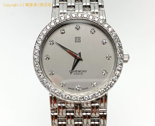 GIVENCHY ジバンシー 750 18金ホワイトゴールド 金無垢 12PD ダイヤベゼル レディース 腕時計 クオーツ 電池式 【 TM2007024 】のオプション紹介画像(1) GIVENCHY ジバンシー 750 18金ホワイトゴールド 金無垢 12PD ダイヤベゼル レディース 腕時計 クオーツ 電池式 【 TM2007024 】のオプション紹介画像(1)