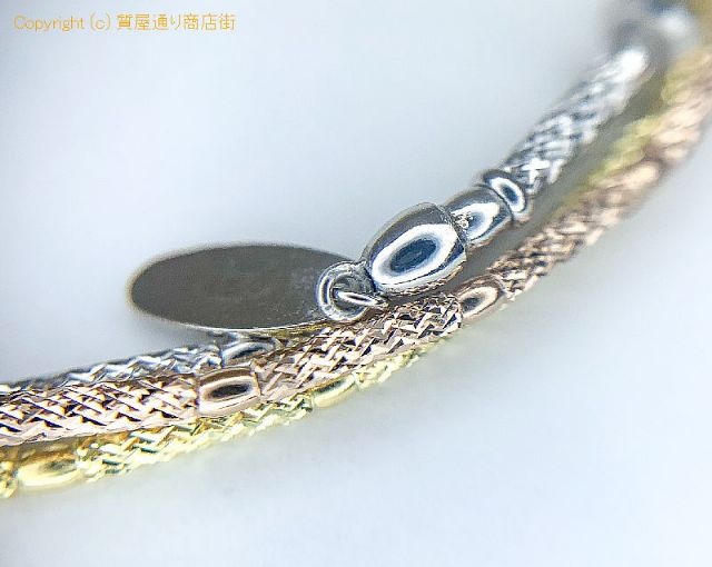 K18 18金スリーカラー ワイヤー ブレスレット バングル 5.0g 【 TM2007117 】のオプション紹介画像(4) K18 18金スリーカラー ワイヤー ブレスレット バングル 5.0g 【 TM2007117 】のオプション紹介画像(4)