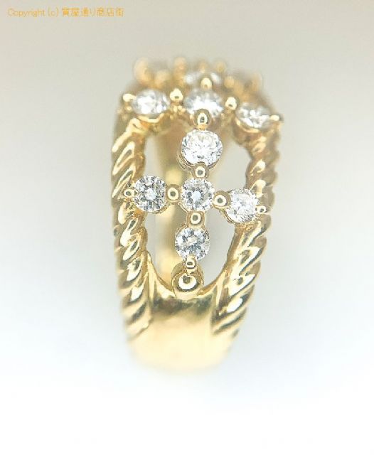 K18 18金イエローゴールド ダイヤモンド リング 指輪 12号 【 TM1907033 】のオプション紹介画像(2) K18 18金イエローゴールド ダイヤモンド リング 指輪 12号 【 TM1907033 】のオプション紹介画像(2)