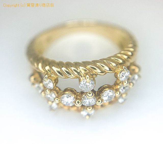 K18 18金イエローゴールド ダイヤモンド リング 指輪 12号 【 TM1907033 】のオプション紹介画像(4) K18 18金イエローゴールド ダイヤモンド リング 指輪 12号 【 TM1907033 】のオプション紹介画像(4)