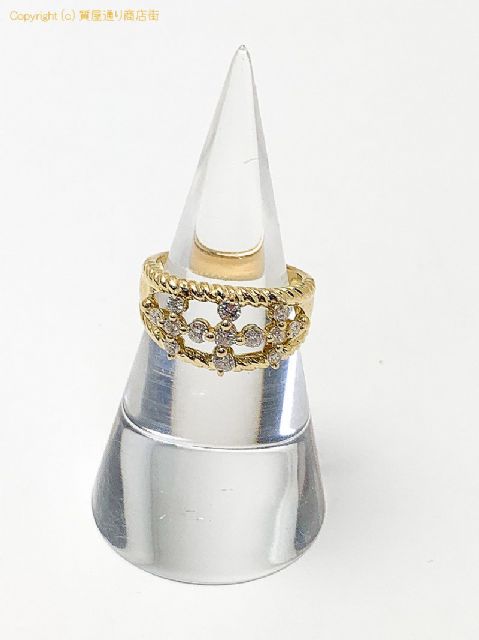 K18 18金イエローゴールド ダイヤモンド リング 指輪 12号 【 TM1907033 】のオプション紹介画像(5) K18 18金イエローゴールド ダイヤモンド リング 指輪 12号 【 TM1907033 】のオプション紹介画像(5)