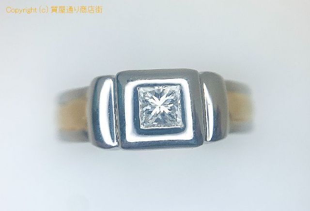 K18 PT850 18金 プラチナ コンビ ダイヤモンド 角ダイヤ リング D0.25ct 指輪 13号 【 TM2008034 】のオプション紹介画像(1) K18 PT850 18金 プラチナ コンビ ダイヤモンド 角ダイヤ リング D0.25ct 指輪 13号 【 TM2008034 】のオプション紹介画像(1)