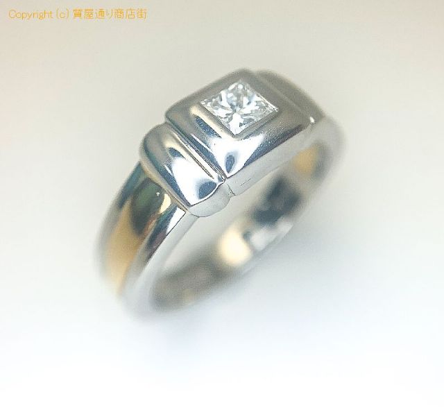 K18 PT850 18金 プラチナ コンビ ダイヤモンド 角ダイヤ リング D0.25ct 指輪 13号 【 TM2008034 】のオプション紹介画像(2) K18 PT850 18金 プラチナ コンビ ダイヤモンド 角ダイヤ リング D0.25ct 指輪 13号 【 TM2008034 】のオプション紹介画像(2)