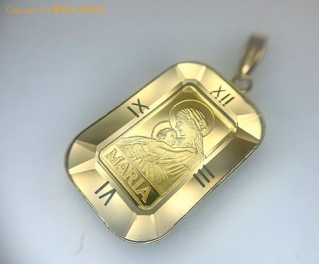 K24 K18 24金 18金イエローゴールド マリア インゴット ペンダント チャーム 5.1g 【 TM2008097 】のオプション紹介画像(1) K24 K18 24金 18金イエローゴールド マリア インゴット ペンダント チャーム 5.1g 【 TM2008097 】のオプション紹介画像(1)