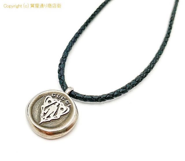 グッチ GUCCI グッチ SV925 シルバー 黒レザー チョーカー クレスト ネックレス チャーム 【 TM2008164 】のオプション紹介画像(1) グッチ GUCCI グッチ SV925 シルバー 黒レザー チョーカー クレスト ネックレス チャーム 【 TM2008164 】のオプション紹介画像(1)