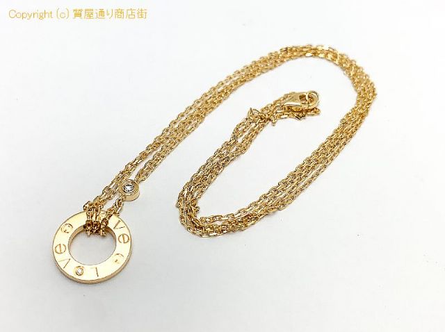 カルティエ CARTIER カルティエ 750 YG 18金イエローゴールド ラブサークル ダイヤ ネックレス ダブルチェーン LOVE 【 TM2009179 】のオプション紹介画像(3) カルティエ CARTIER カルティエ 750 YG 18金イエローゴールド ラブサークル ダイヤ ネックレス ダブルチェーン LOVE 【 TM2009179 】のオプション紹介画像(3)
