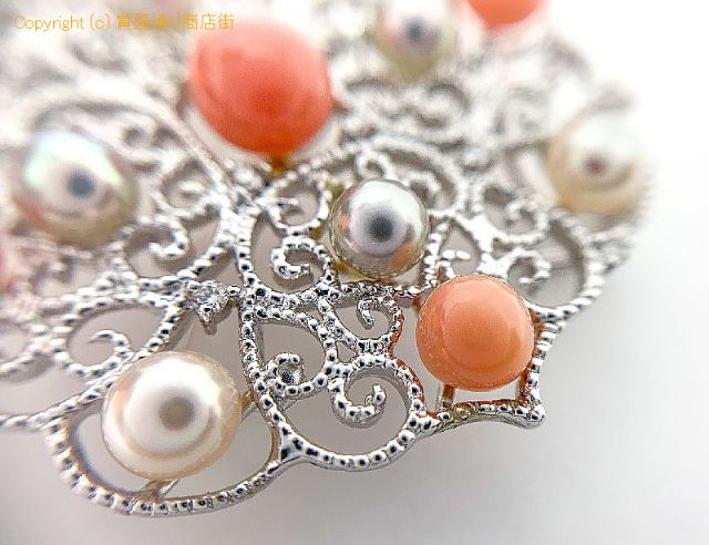 K18WG 18金ホワイトゴールド コンクパール アコヤパール ペンブローチ ペンダント チャーム 鑑別書付 【 TM2012013 】のオプション紹介画像(4) K18WG 18金ホワイトゴールド コンクパール アコヤパール ペンブローチ ペンダント チャーム 鑑別書付 【 TM2012013 】のオプション紹介画像(4)