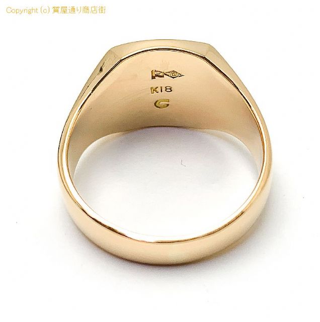 K18 18金イエローゴールド 印台 メンズ リング 指輪 18号 11.3g 【 TM2012094 】のオプション紹介画像(2) K18 18金イエローゴールド 印台 メンズ リング 指輪 18号 11.3g 【 TM2012094 】のオプション紹介画像(2)