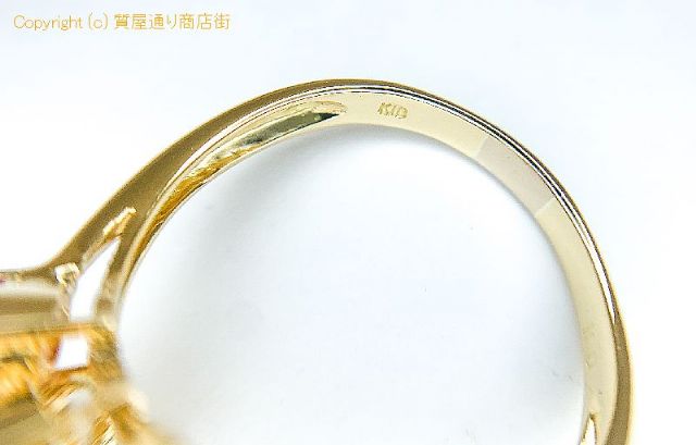 K18 18金イエローゴールド 色石 マルチ リング 指輪 15号 鑑別書付き 【 TM2012130 】のオプション紹介画像(4) K18 18金イエローゴールド 色石 マルチ リング 指輪 15号 鑑別書付き 【 TM2012130 】のオプション紹介画像(4)