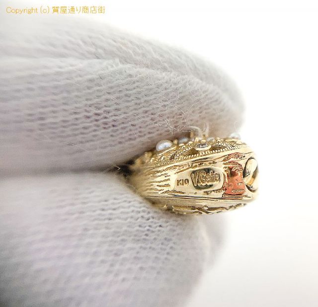 V.Gate ヴィクトリアンズゲート K10 10金イエローゴールド シードパール ダイヤモンド ペンダント チャーム 【 TM2101029 】のオプション紹介画像(4) V.Gate ヴィクトリアンズゲート K10 10金イエローゴールド シードパール ダイヤモンド ペンダント チャーム 【 TM2101029 】のオプション紹介画像(4)