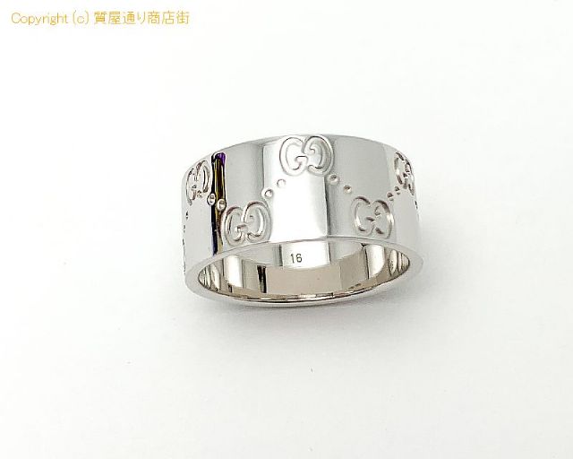 グッチ GUCCI グッチ 750 18金ホワイトゴールド アイコン ワイド リング 指輪 16号(実寸15号) 約9.7g 【 TM2101073 】のオプション紹介画像(1) グッチ GUCCI グッチ 750 18金ホワイトゴールド アイコン ワイド リング 指輪 16号(実寸15号) 約9.7g 【 TM2101073 】のオプション紹介画像(1)