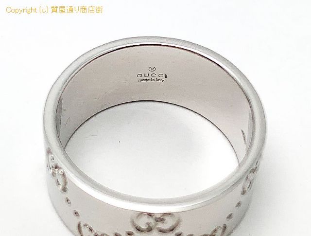 グッチ GUCCI グッチ 750 18金ホワイトゴールド アイコン ワイド リング 指輪 16号(実寸15号) 約9.7g 【 TM2101073 】のオプション紹介画像(3) グッチ GUCCI グッチ 750 18金ホワイトゴールド アイコン ワイド リング 指輪 16号(実寸15号) 約9.7g 【 TM2101073 】のオプション紹介画像(3)