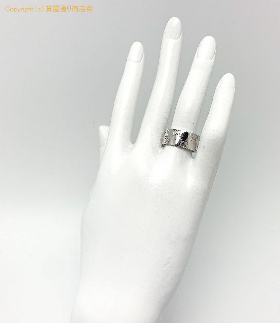 グッチ GUCCI グッチ 750 18金ホワイトゴールド アイコン ワイド リング 指輪 16号(実寸15号) 約9.7g 【 TM2101073 】のオプション紹介画像(4) グッチ GUCCI グッチ 750 18金ホワイトゴールド アイコン ワイド リング 指輪 16号(実寸15号) 約9.7g 【 TM2101073 】のオプション紹介画像(4)