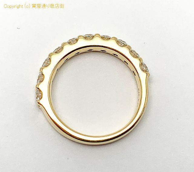 K18 18金イエローゴールド ダイヤモンド ハーフエタニティ リング 指輪 D0.86ct 7号 【 TM2101034 】のオプション紹介画像(2) K18 18金イエローゴールド ダイヤモンド ハーフエタニティ リング 指輪 D0.86ct 7号 【 TM2101034 】のオプション紹介画像(2)